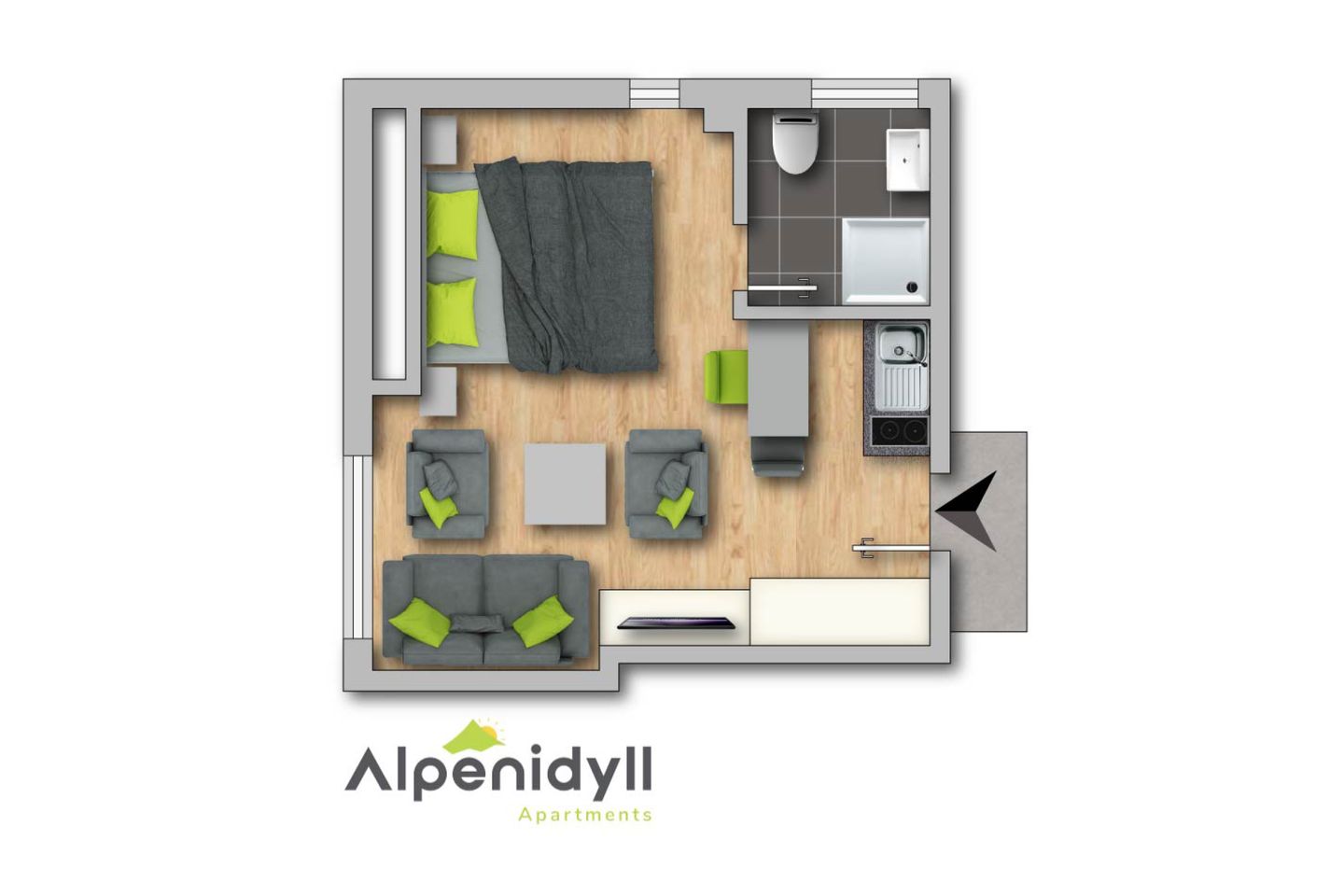  City Life 6 by Alpenidyll Apartments Schladming - Grundriss 2D Plan