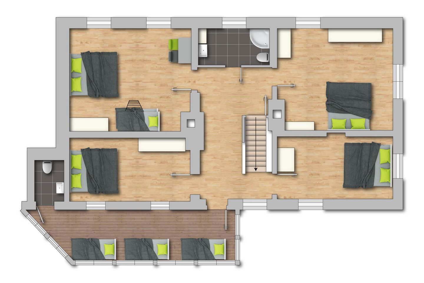  Hoamathaus I by Alpenidyll Apartments Gröbming - Grundriss Obergeschoss