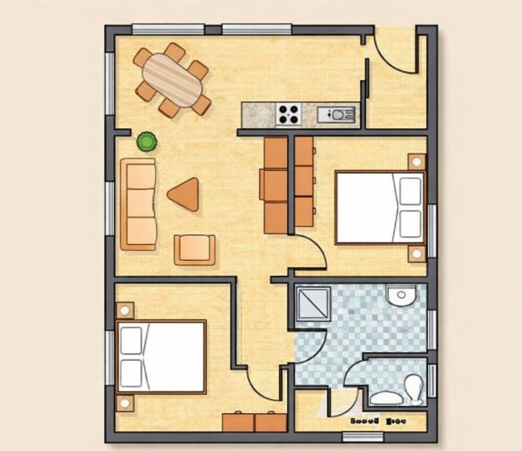  Ferienwohnung Ostrea Breege - mit Garten und Grill Breege-Juliusruh - Grundriss
