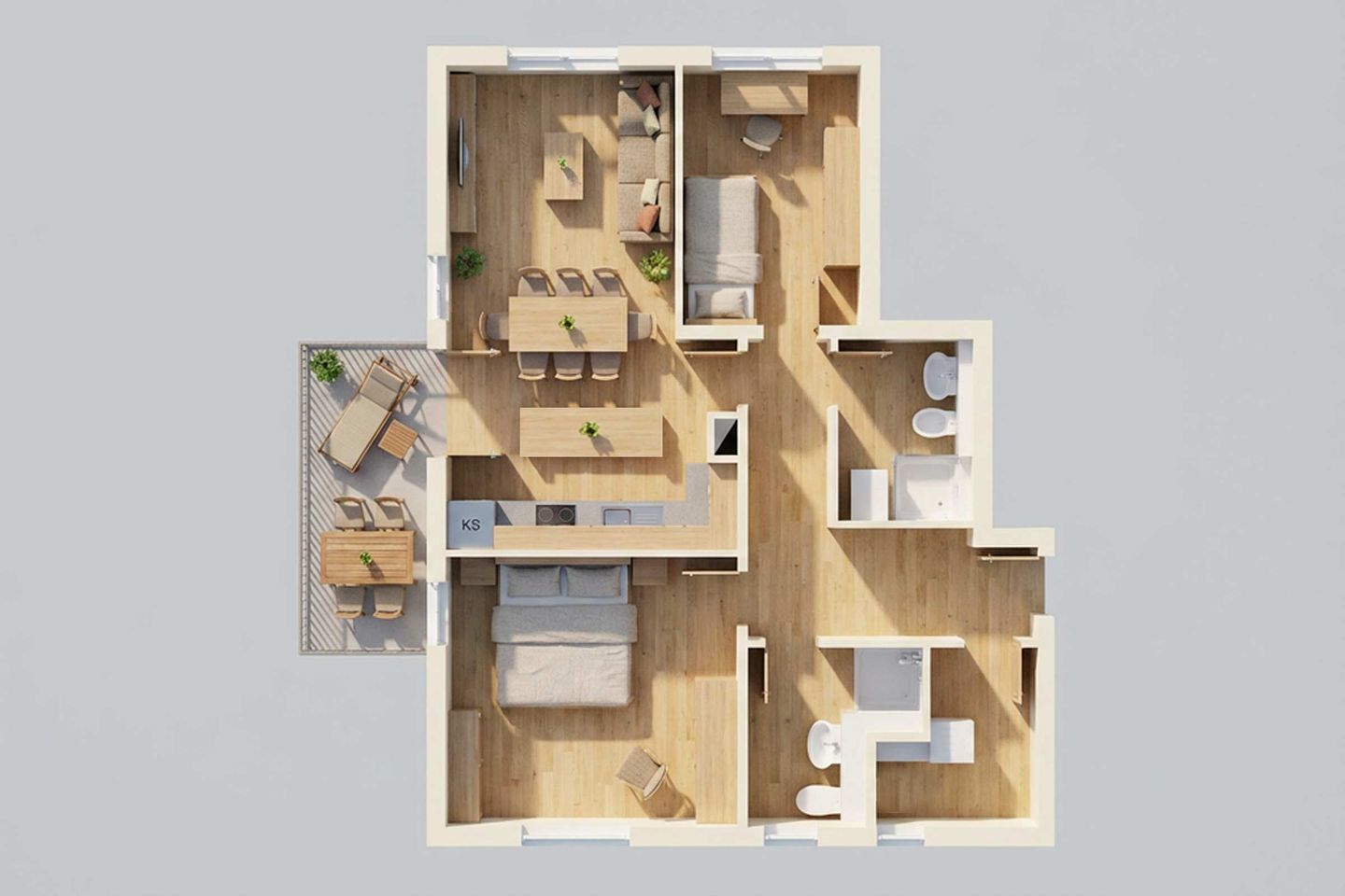  Ferienwohnung Lieblingsort Kölpinsee - Grundriss