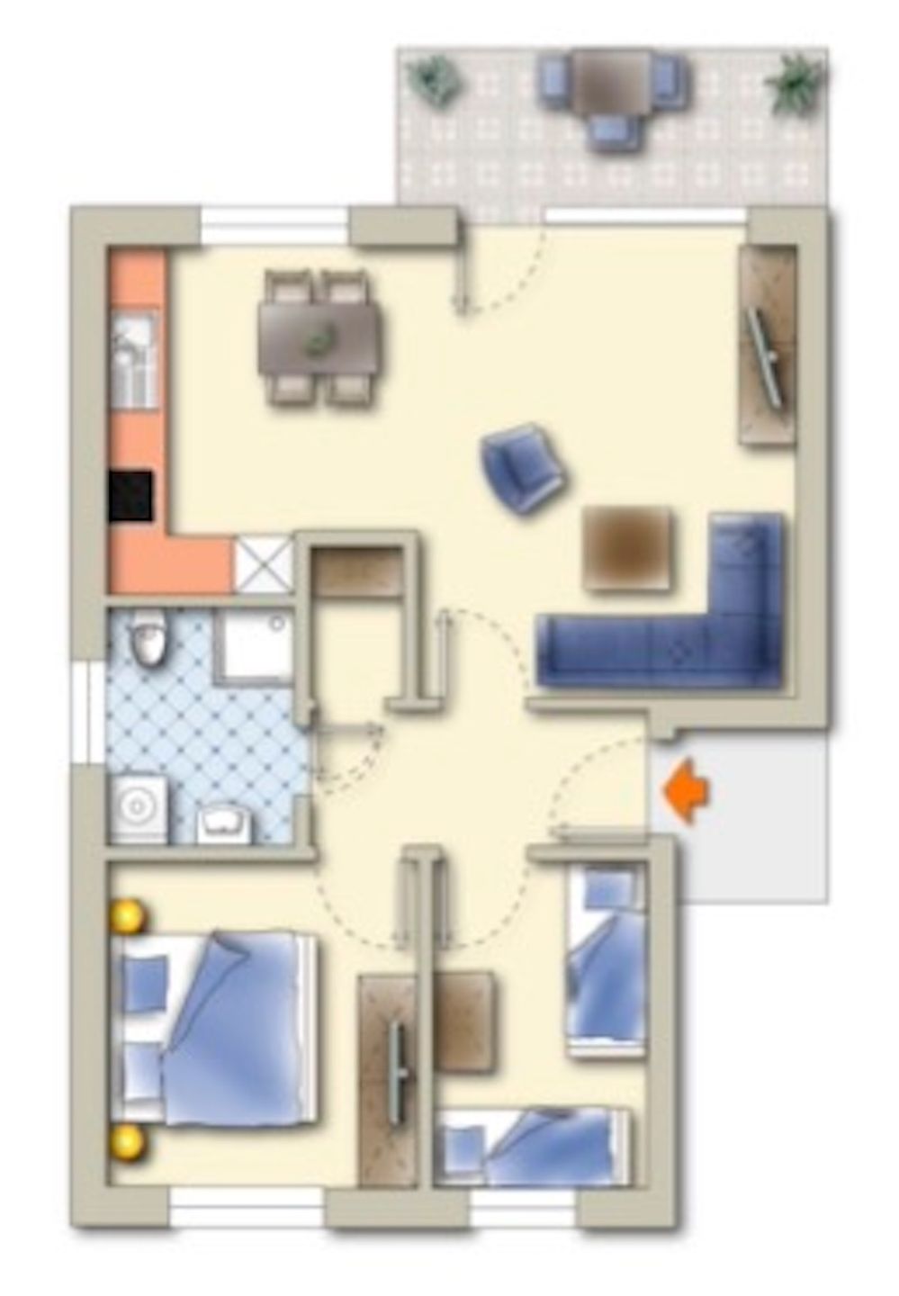  Lüttje Max & Moritz Zingst - Grundriss