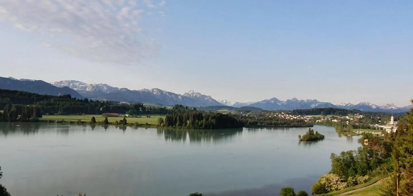 Feriendorf Hochbergle Haus 37 Lechbruck am See - Gartenblick