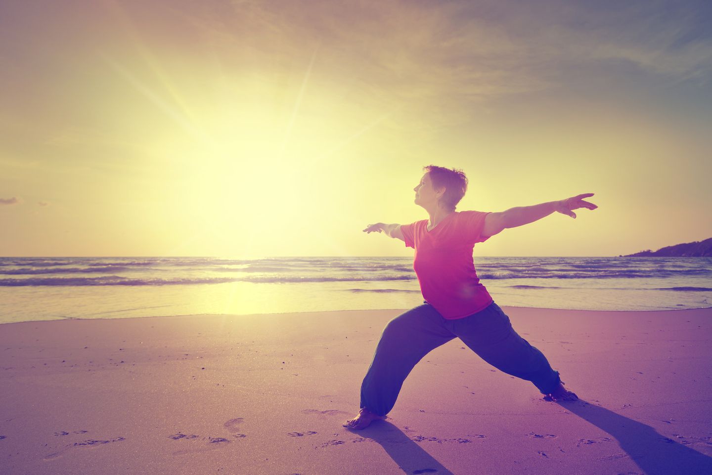 Yoga am Strand von Norddorf auf der Insel Amrum