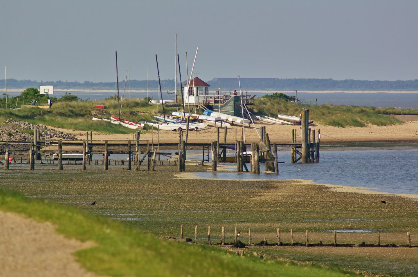 Die Minimaus am Hafen von Steenodde auf der Nordseeinsel Amrum