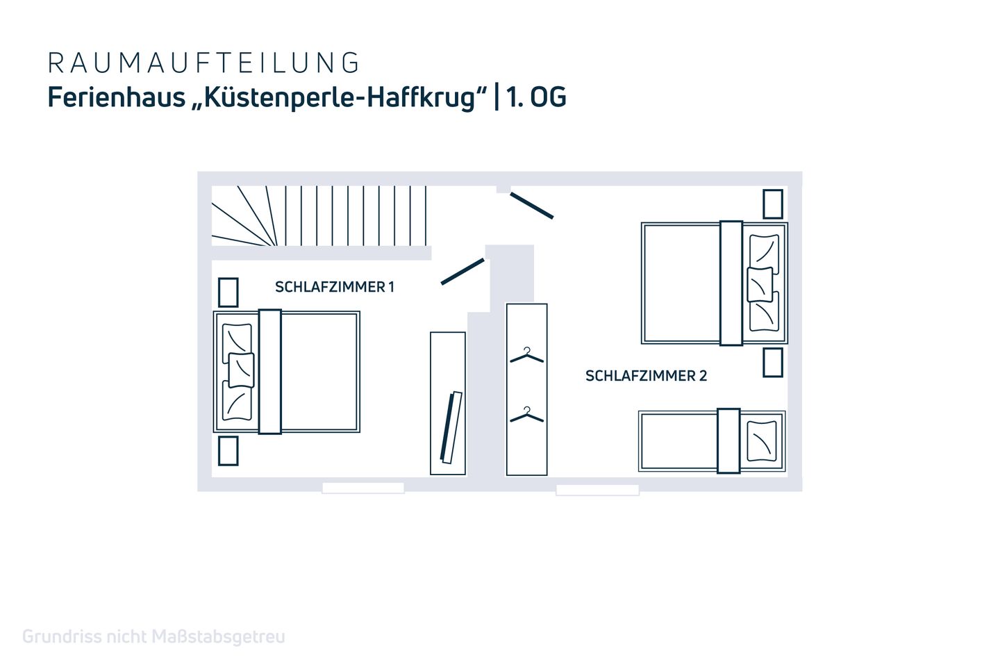  Küstenperle Haffkrug - dein Platz am Meer Haffkrug - Scharbeutz - Grundriss vom Obergeschoss