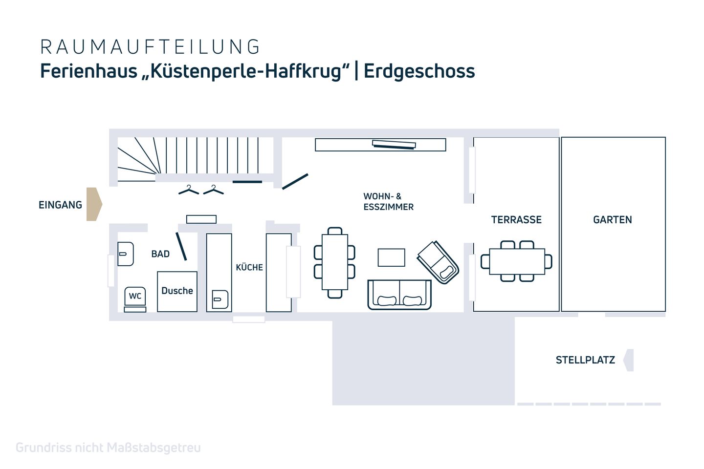  Küstenperle Haffkrug - dein Platz am Meer Haffkrug - Scharbeutz - Grundriss vom Erdgeschoss