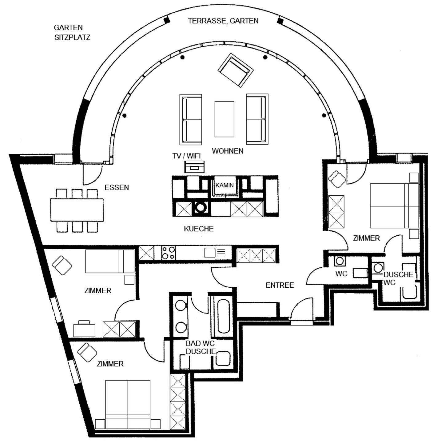  Residenza Alpenrose 31 Sils Maria - Grundriss