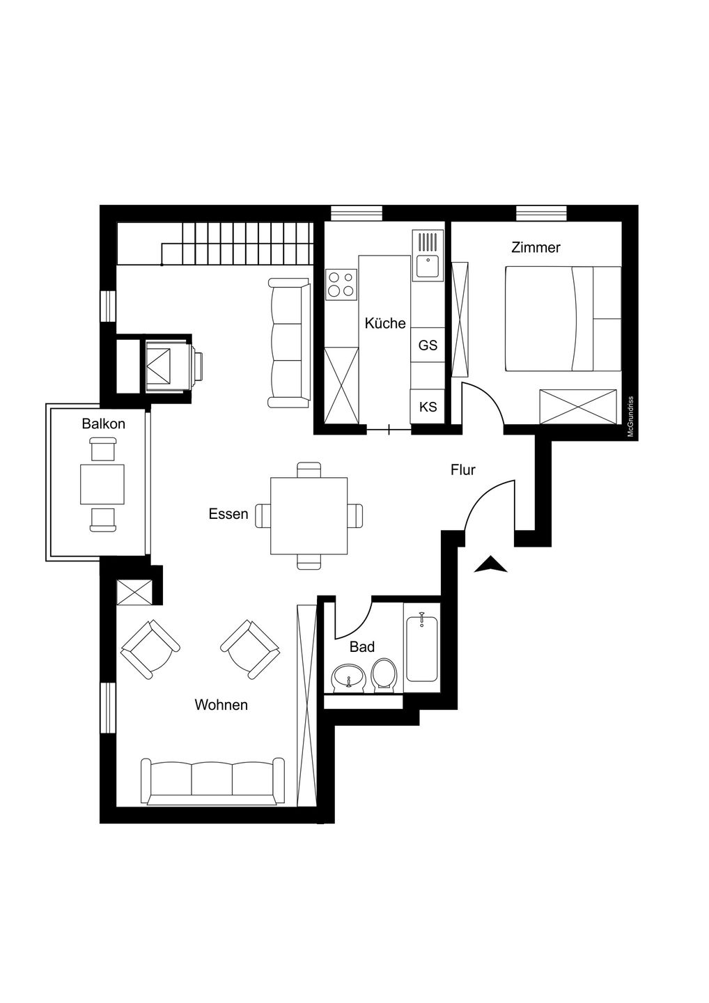  Residenza Alpenrose 61 Sils Maria - Grundriss