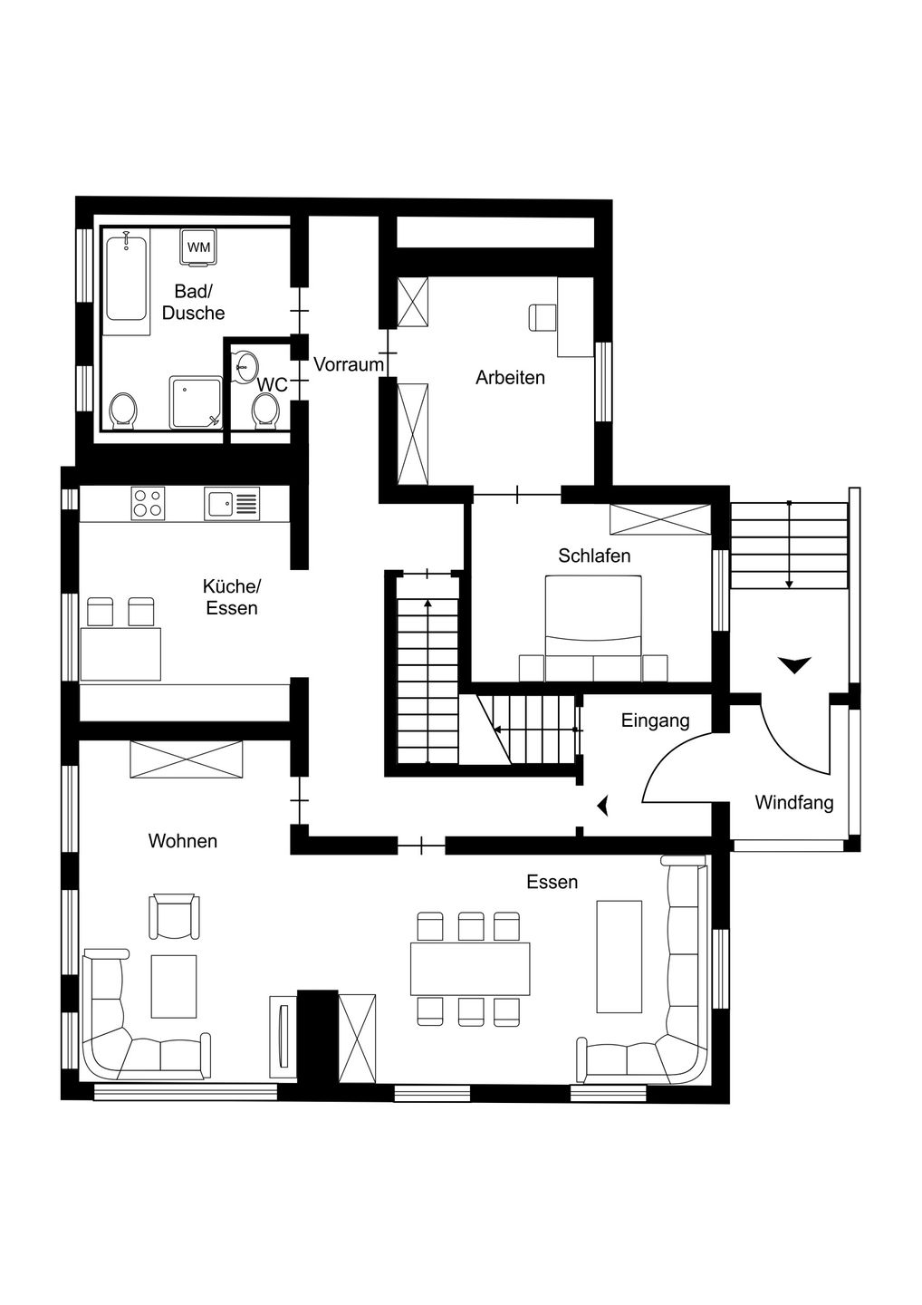  Chesa Clos Sils Maria - Grundriss