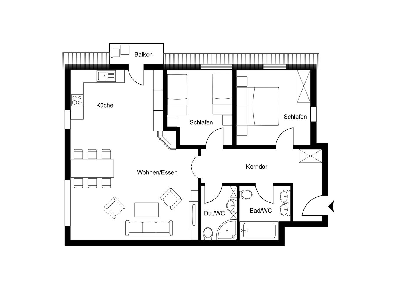  Trais Fluors C3 Maloja - Grundriss