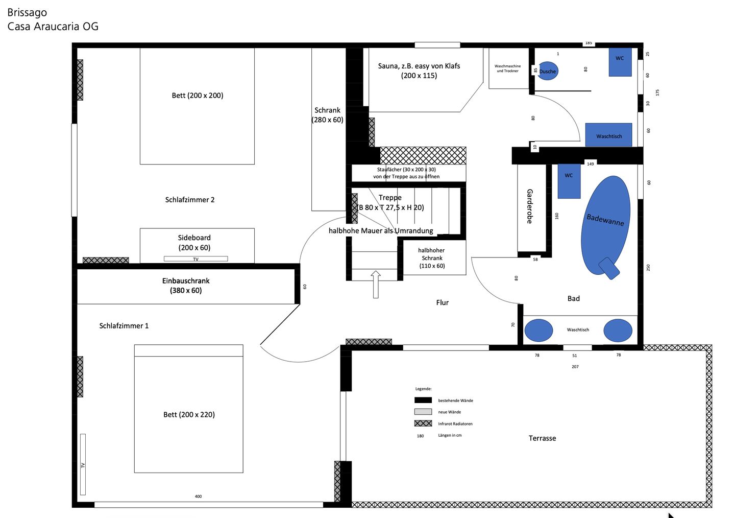  Villa Chiara Brissago - Ground plan