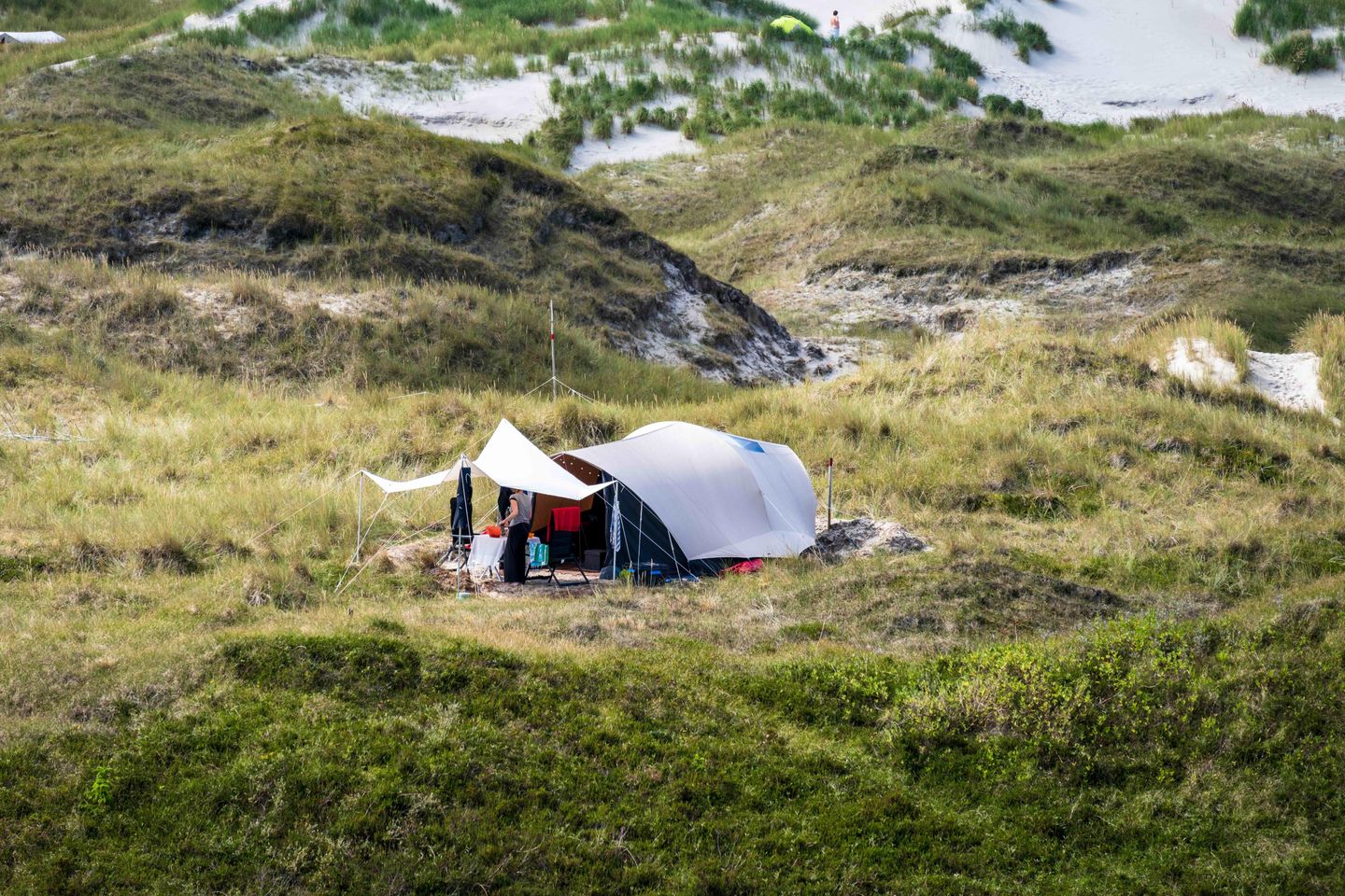 Dünencamping auf dem Zeltplatz in Wittdün auf auf Amrum