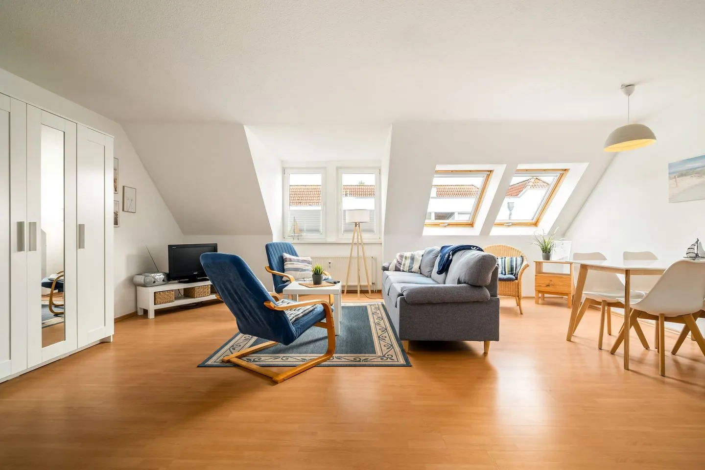 Ferienwohnung Studio Waren Wohnzimmer  Studio