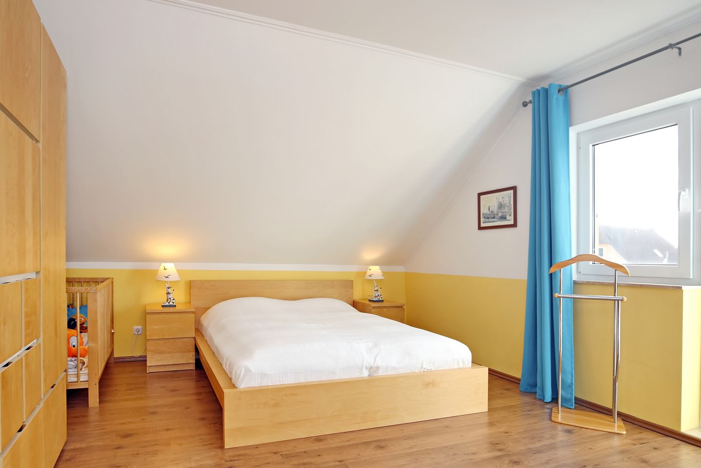 Schlafzimmer OG Ferienhaus Seepferdchen