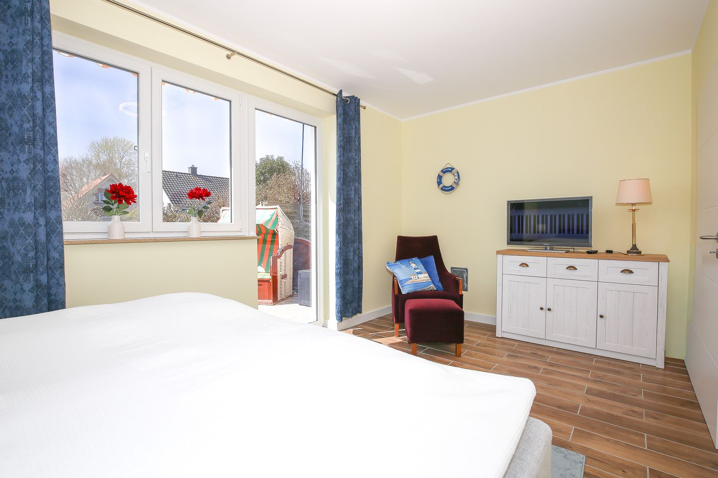 Schlafzimmer Ferienwohnung Seestern