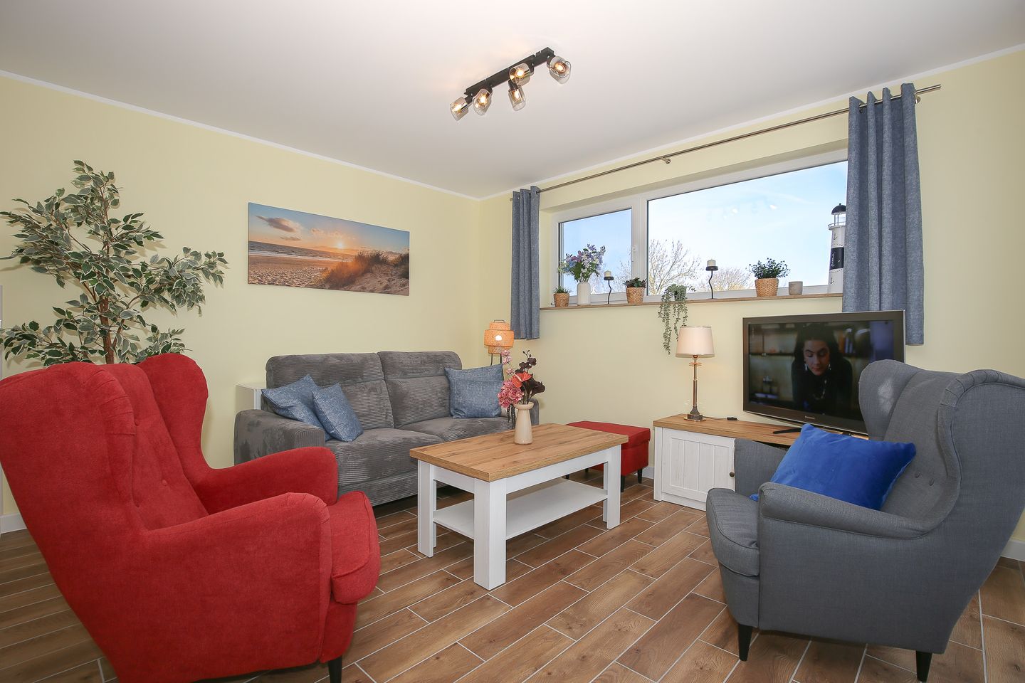 Wohnzimmer Ferienwohnung Seesternchen