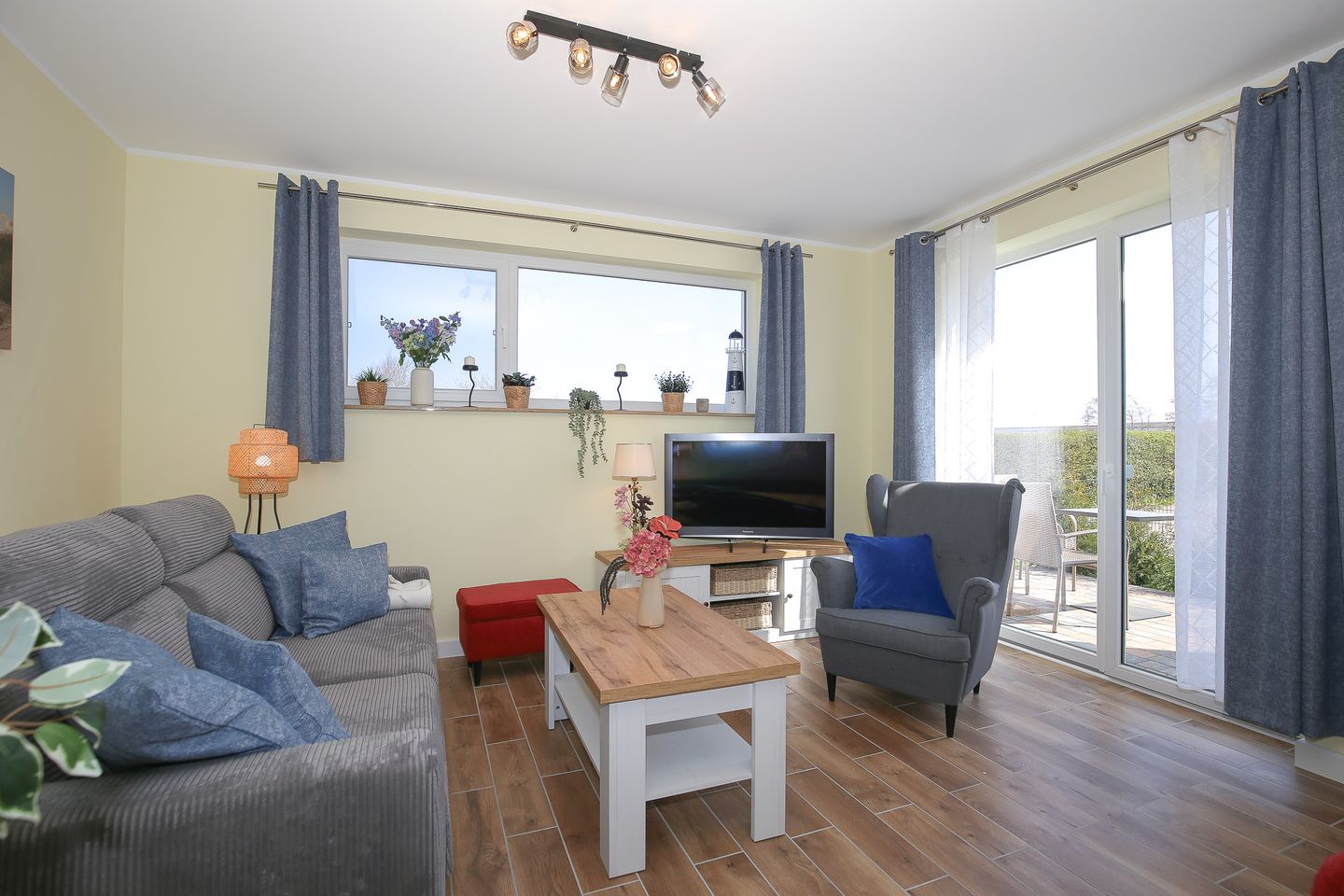Wohnzimmer Ferienwohnung Seestern