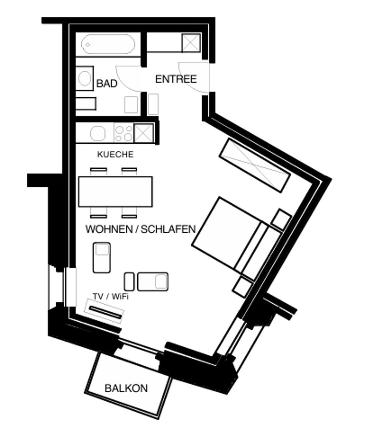  Residenza Alpenrose 25 Sils Maria - Grundriss
