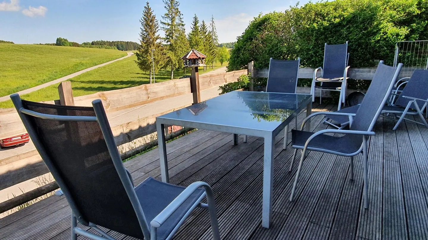 Feriendorf Hochbergle Haus 7 Lechbruck am See - Terrasse