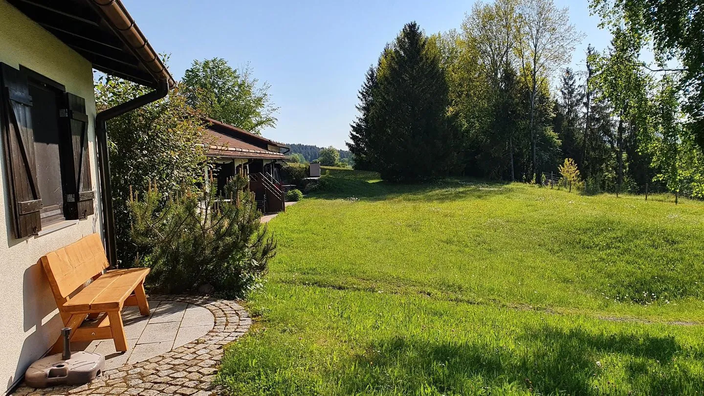 Feriendorf Hochbergle Haus 142 - Lechseeblick Lechbruck am See - Gartenblick