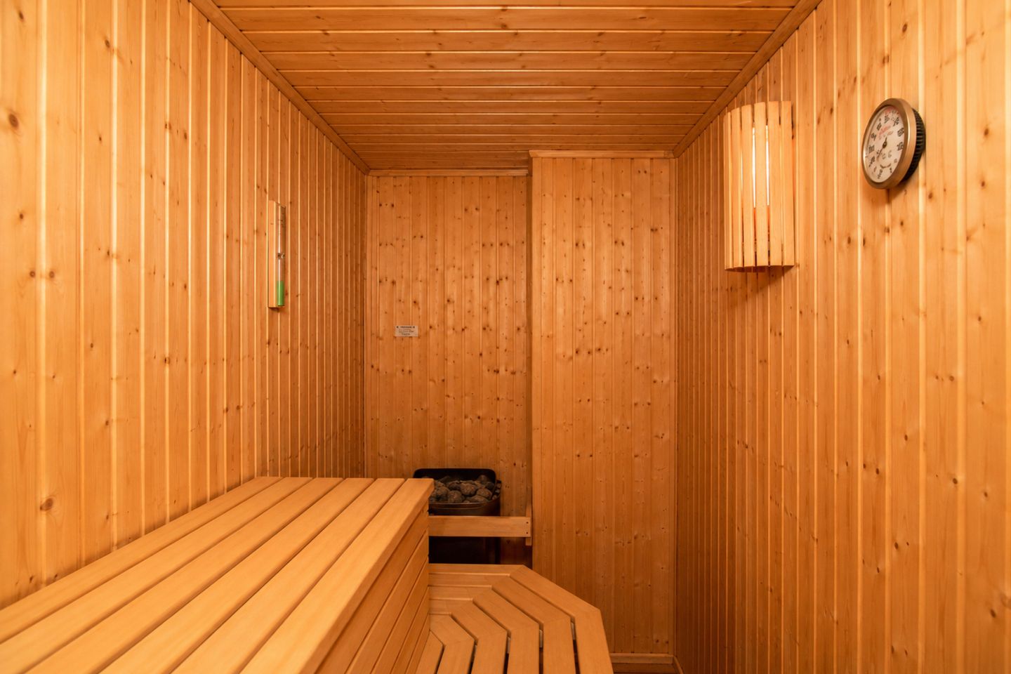 Blick in die Sauna