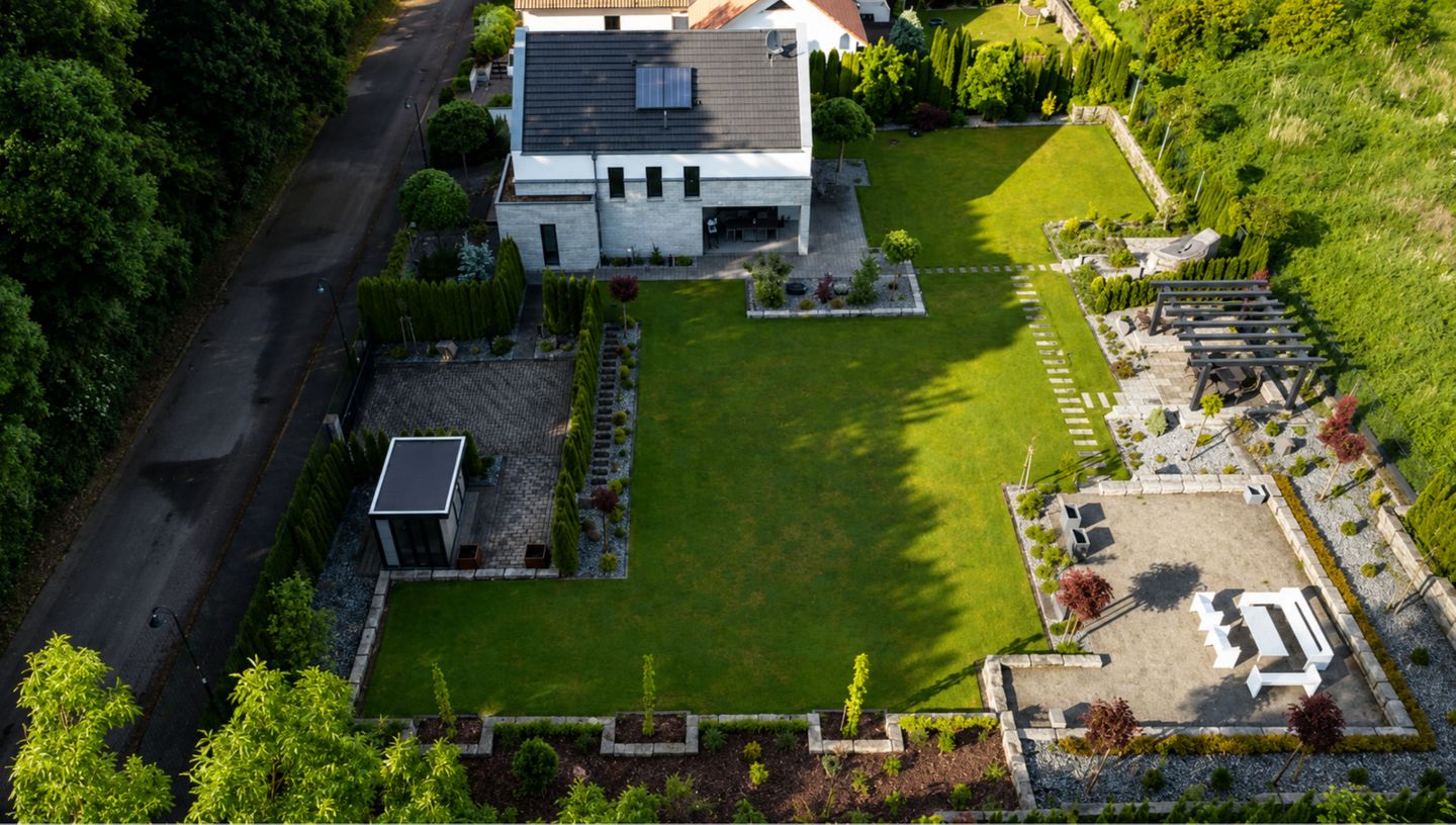 Vogelperspektive Garten