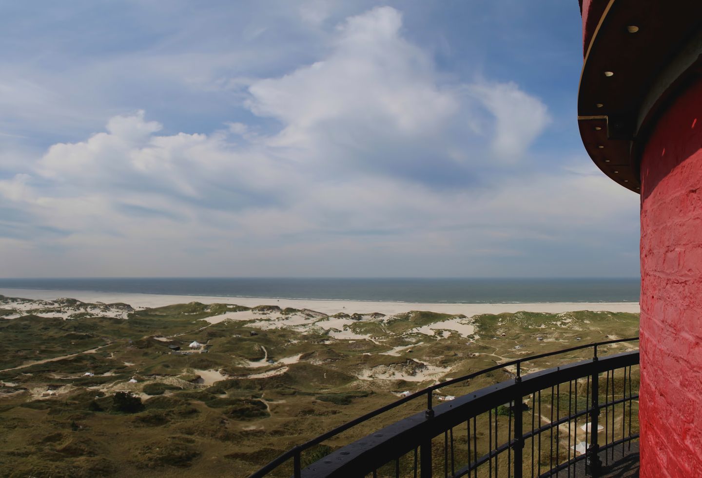 Blick zum Strand vom Amrumer Leuchtturm