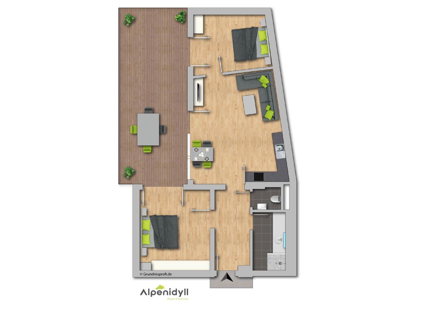  Apartment Galsterberg by Alpenidyll Apartments Gröbming - Grundriss, 2D Plan