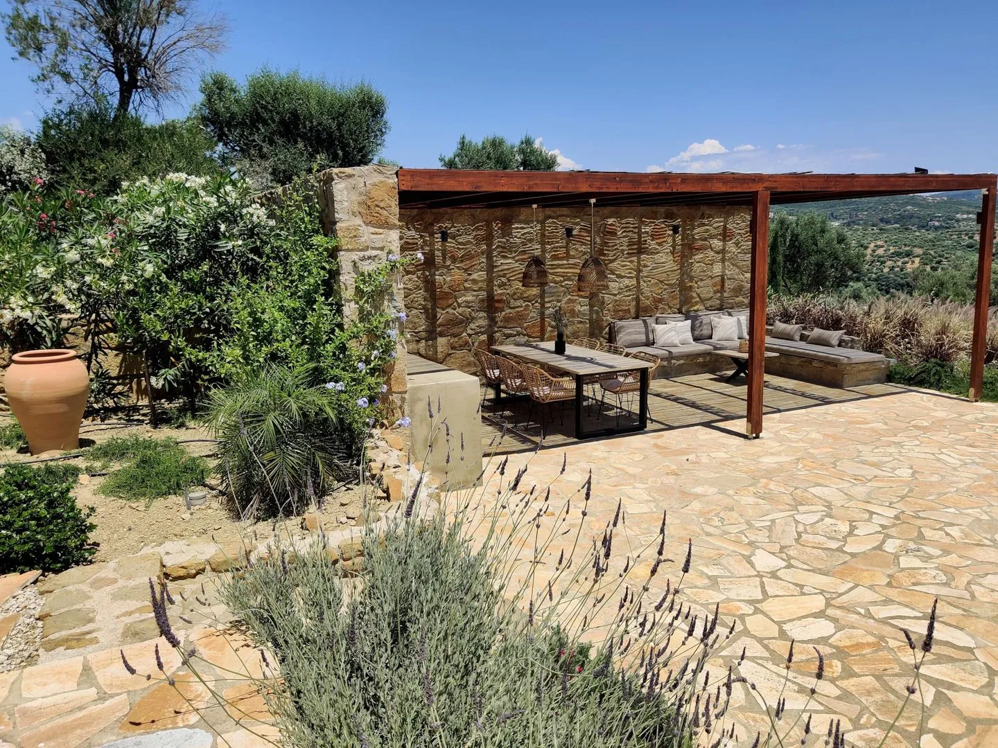  Finca Morea Finikounda - Terrasse