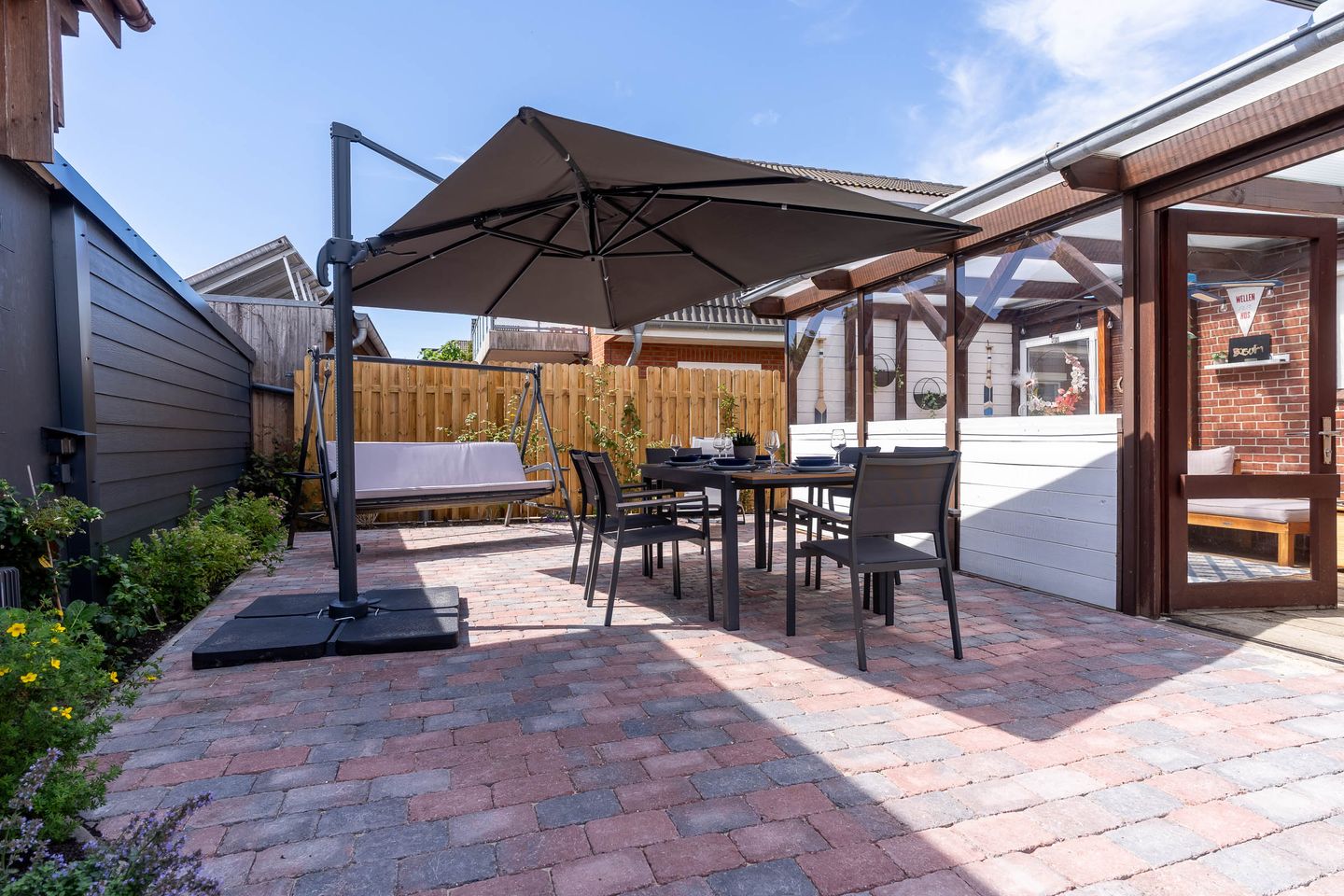 Ferienhaus Wellenhus Terrasse