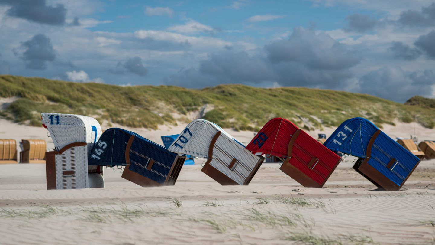 Strandkörbe auf der Insel Amrum