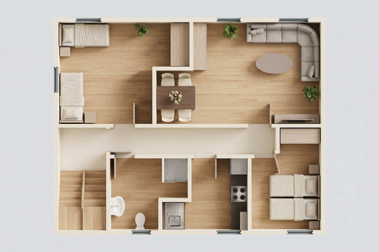  Ferienwohnung Sonnenland Ahlbeck - Grundriss