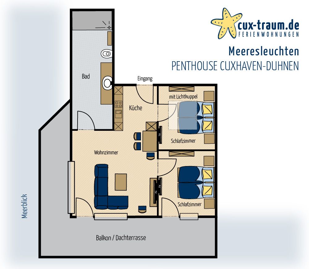  Meeresleuchten PH3 Duhnen - Grundriss