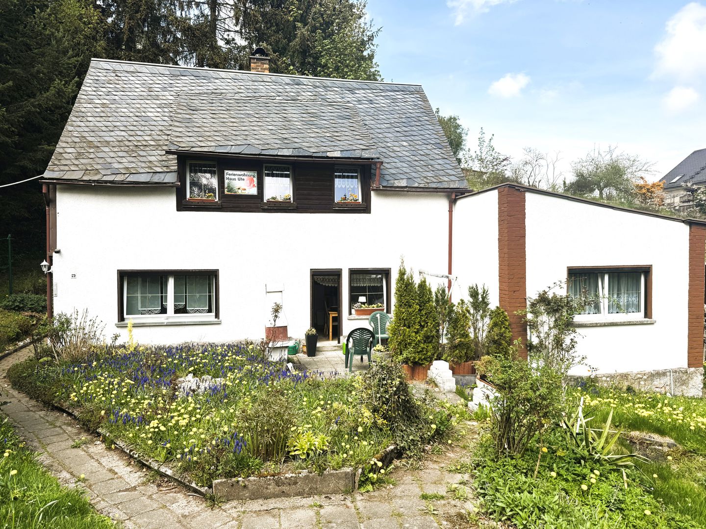  Haus Ute in Hundshübel – Gartenglück nahe der Talsperre Erzgebirge - 