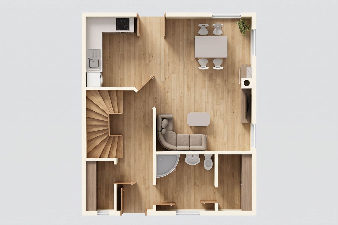  Ferienhaus Golfblick mit Sonnenterrasse und Kamin Korswandt - Grundriss