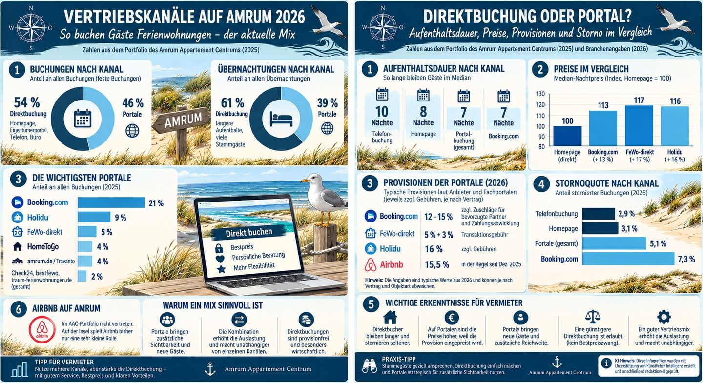 Direktbuchung oder Portal: Der Vertriebsmix für Amrum 2026