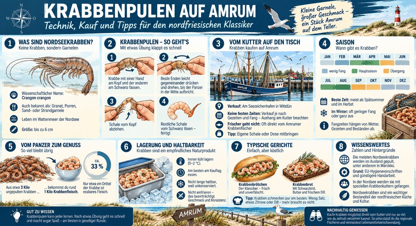 Krabbenpulen lernen 