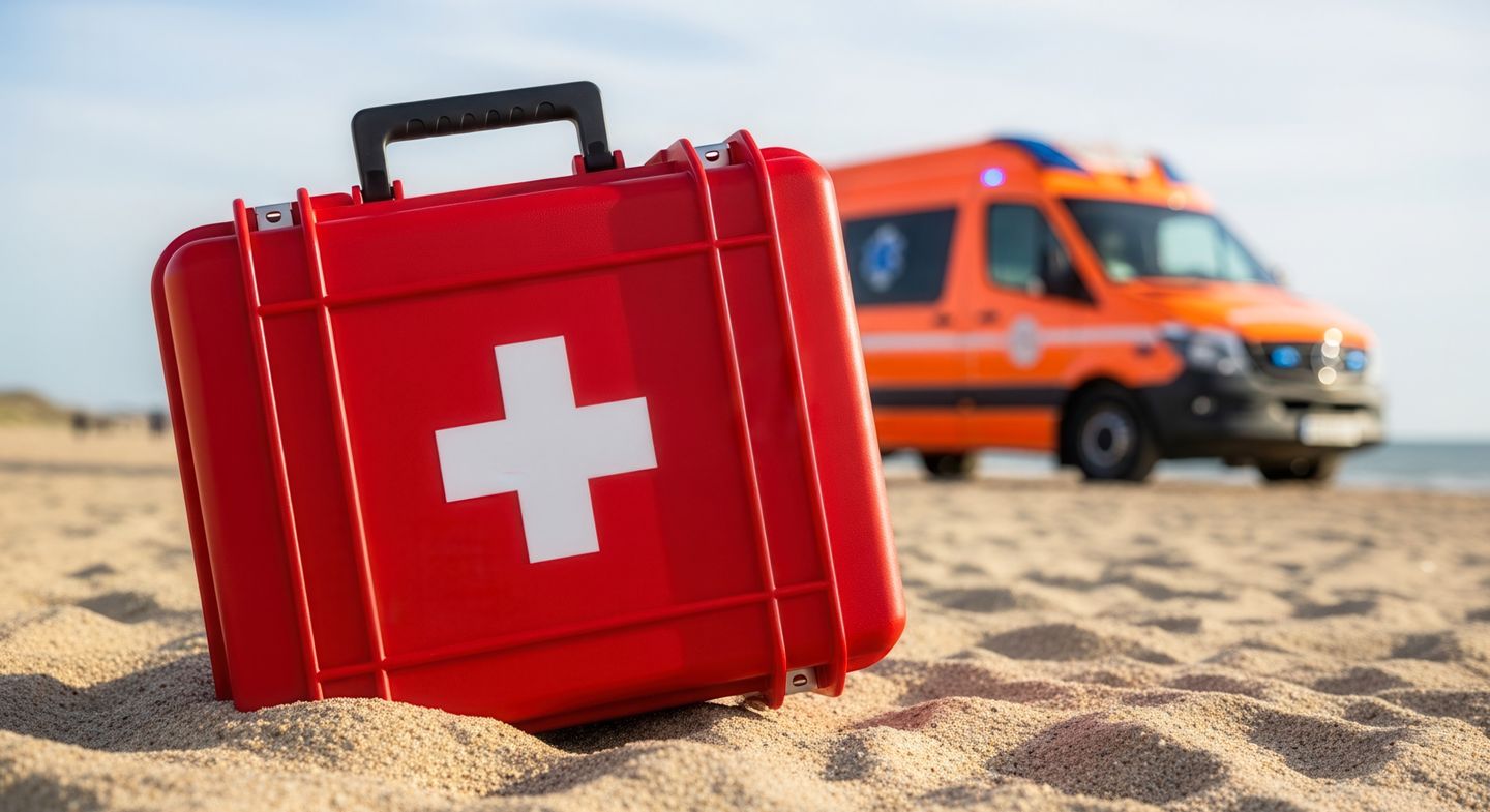 Rettungswagen am Strand