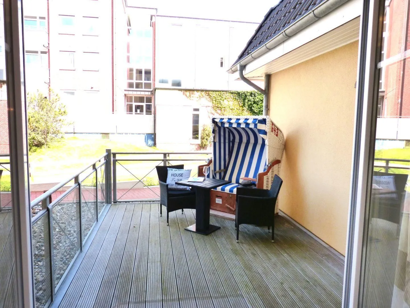 Strand Residenz Ferienwohnung *Strand Residenz 8* Wittdün auf Amrum - Balkon der Strand Residenz Wohnung 8 in Wittdün auf Amrum