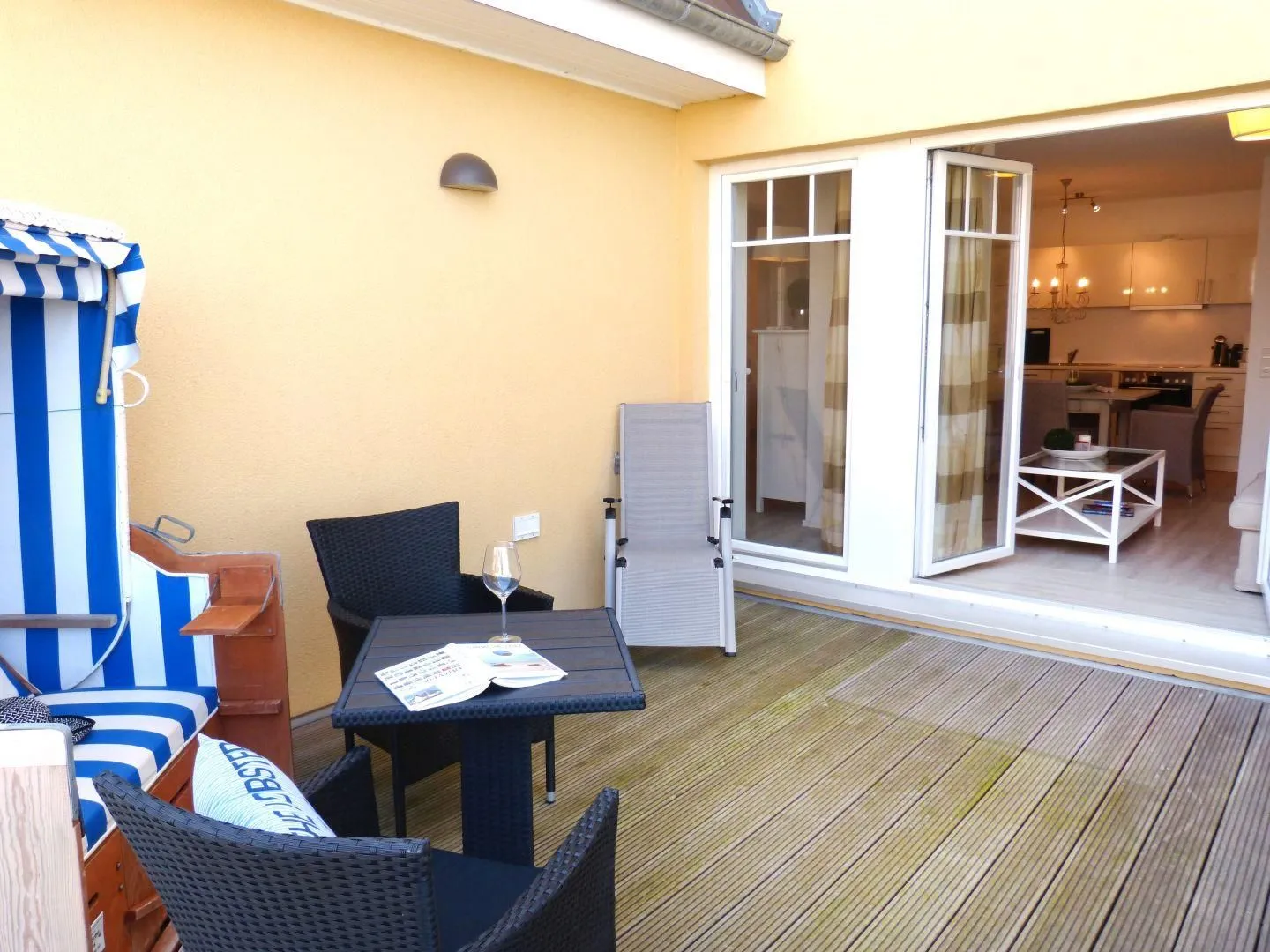 Strand Residenz Ferienwohnung *Strand Residenz 8* Wittdün auf Amrum - Balkon der Strand Residenz Wohnung 8 in Wittdün auf Amrum