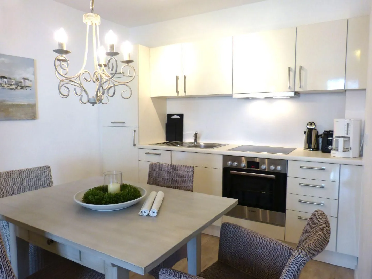 Strand Residenz Ferienwohnung *Strand Residenz 8* Wittdün auf Amrum - Küchenbereich der Strand Residenz Wohnung 8 in Wittdün auf Amrum