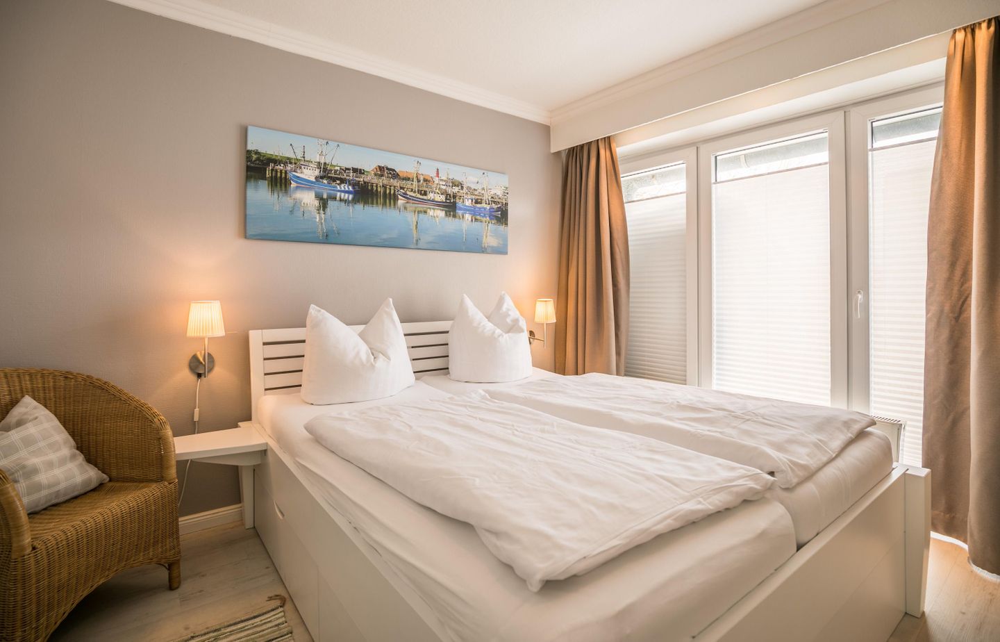 Appartementhaus Meeresbucht Whg. 5, Schlafzimmer/Doppelbett