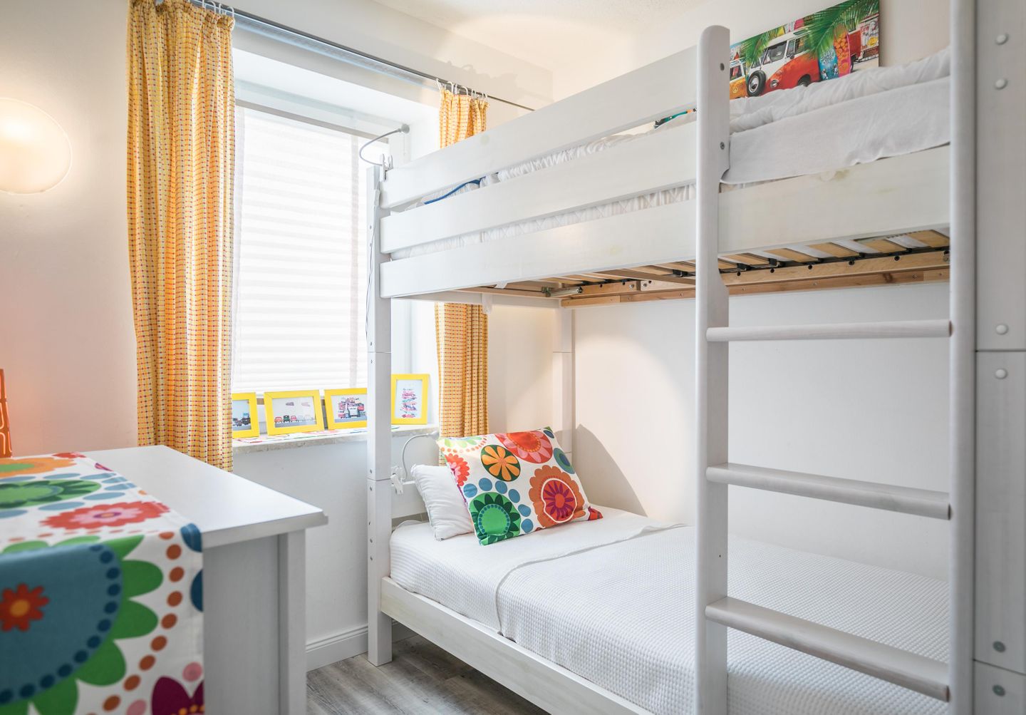 Haus am Teich, Whg. Happy, Schlafzimmer mit Etagenbett