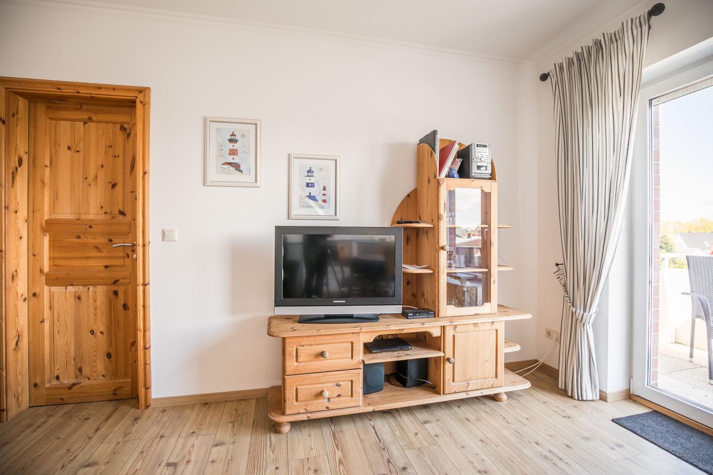 Ferienwohnung Nautik Wohnzimmer