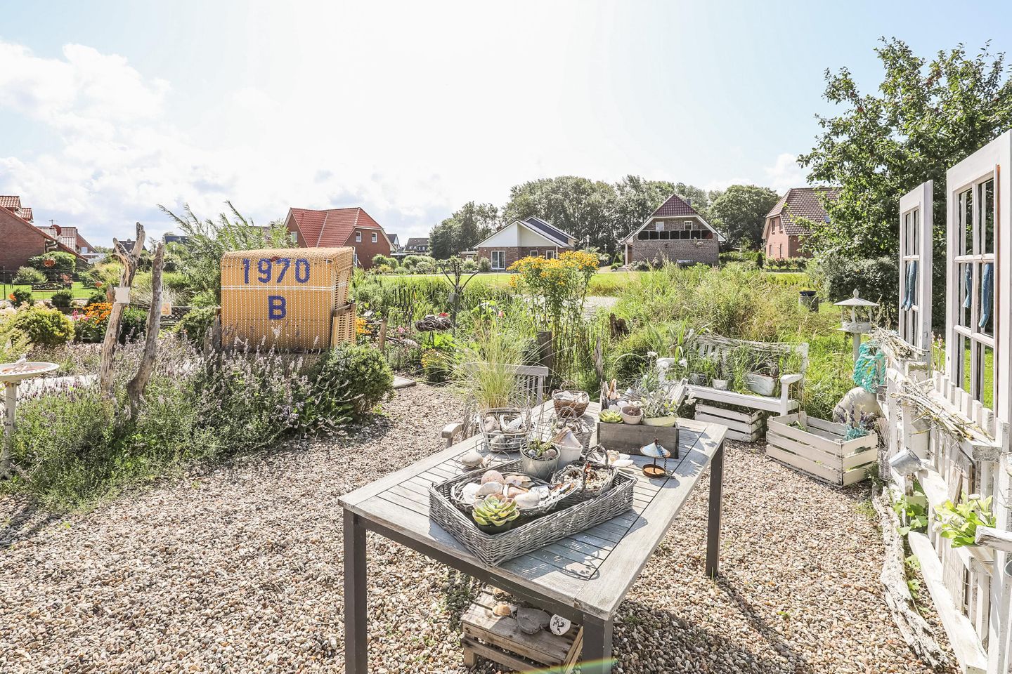 Haus am Teich, Whg. Happy, Blick in den Garten