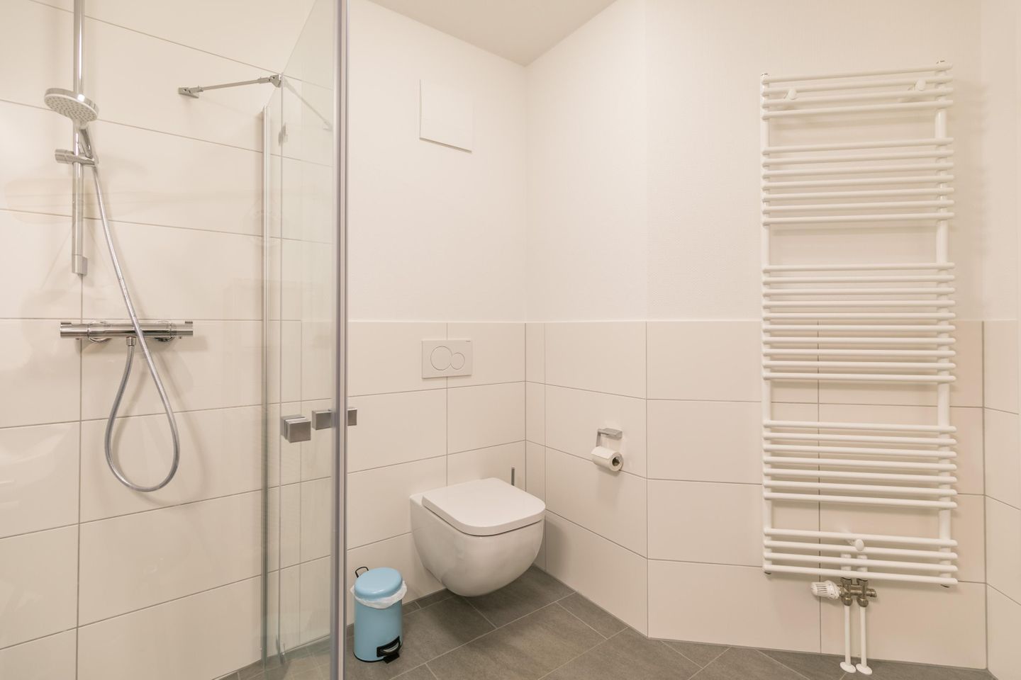 Duschbad mit WC und Handtuchwärmer