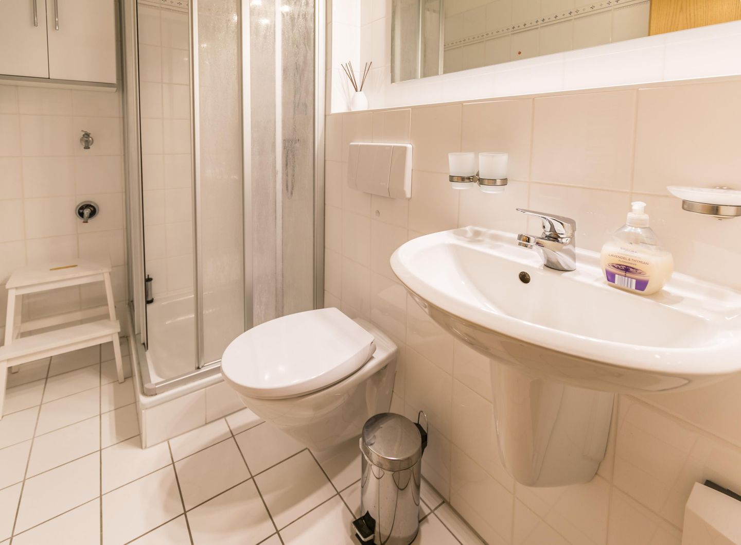 Ferienwohnung Schöne Aussicht Badezimmer