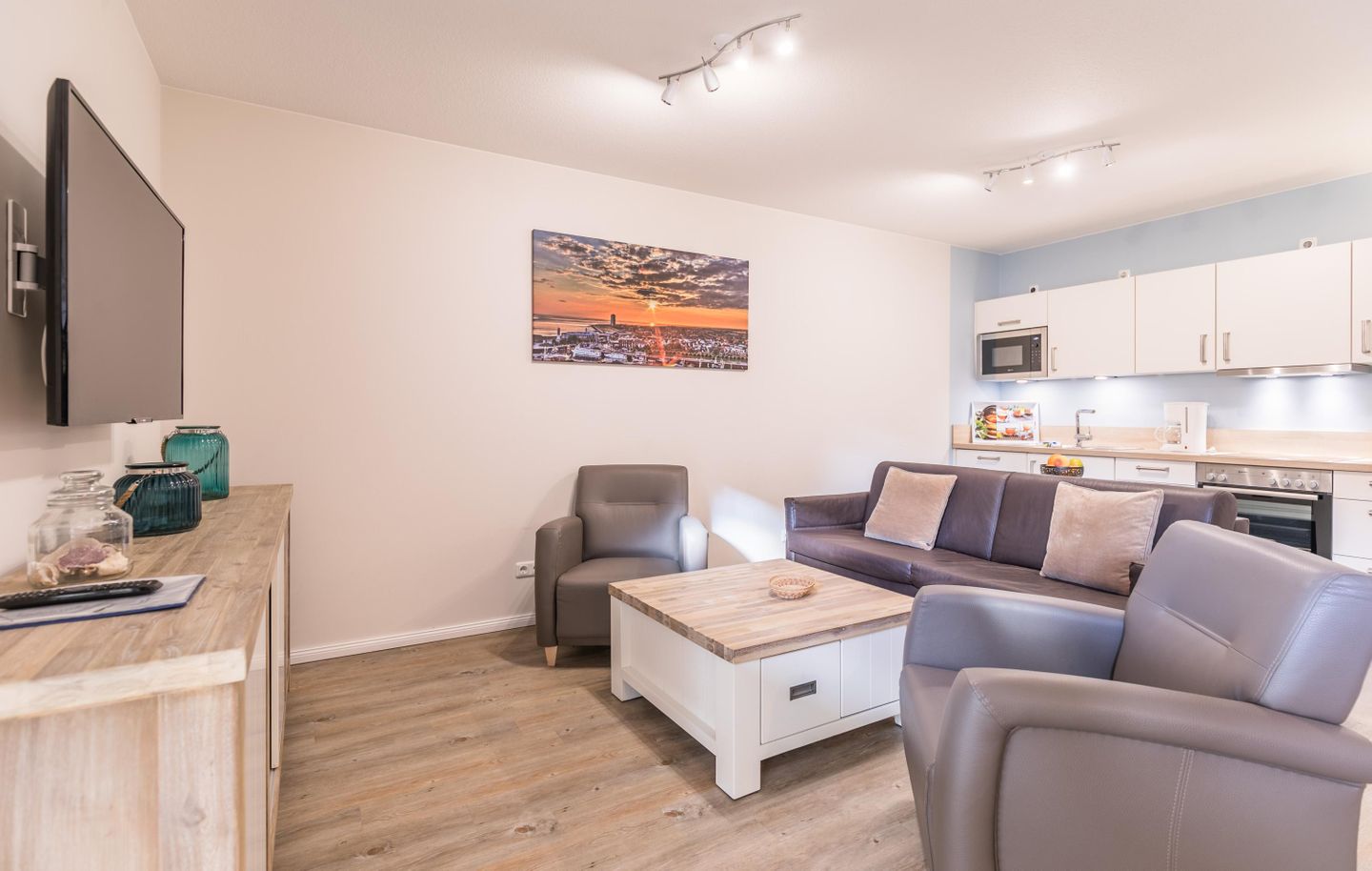 Haus Sand und Meer, Whg. 1 Wohnzimmer