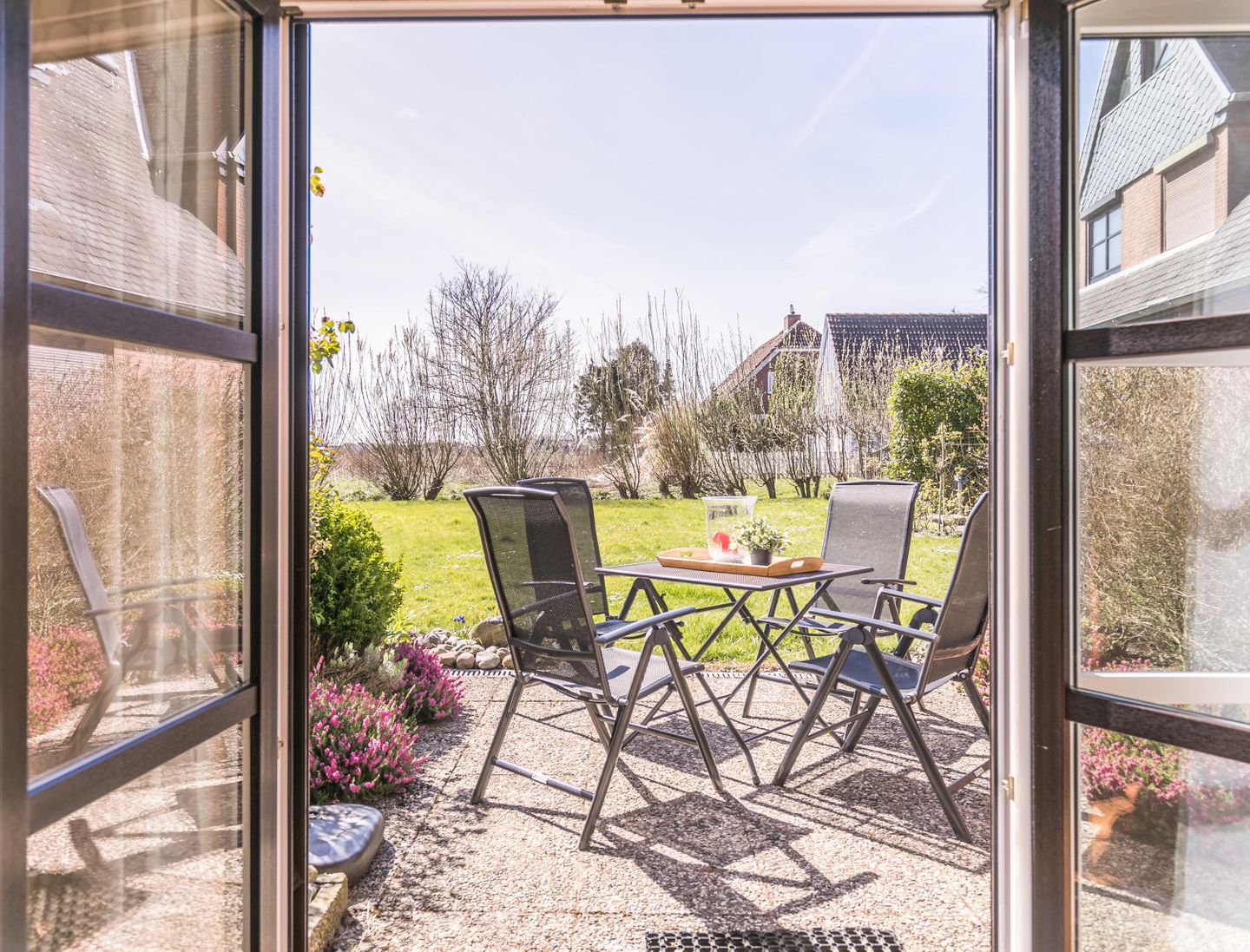 Ferienhaus Stinthus Terrasse