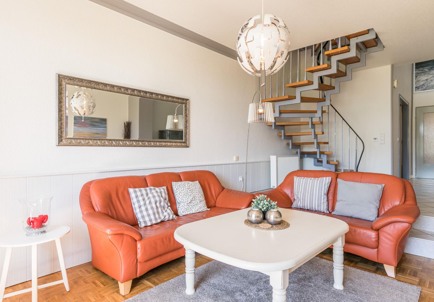 Ferienhaus Stinthus Wohnzimmer